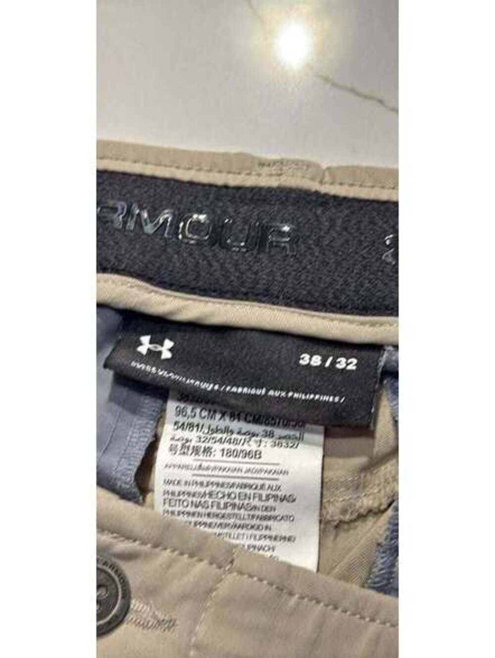 Under Armour Drive Atlantic Water Repellent Men's Golf Pants Tan 38x32